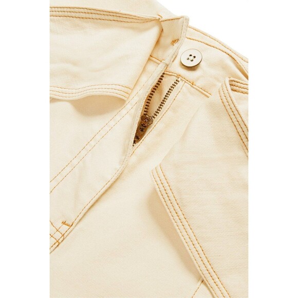 Ulla Johnson Storm Tie Waist Tapered Jeans in Color Blanc Size 4 MSRP $395 - Picture 4 of 11